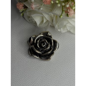 Beautiful Rose 925 Sterling Silver Pendant Length 1.20 Inch