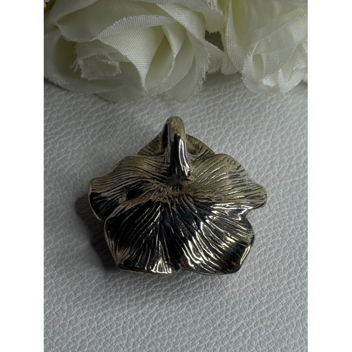 Beautiful Rose 925 Sterling Silver Pendant Length 1.20 Inch