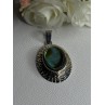 Vintage 925 Sterling Silver Abalone Pendant Length 2.10 Inch