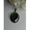 Vintage 925 Sterling Silver Abalone Pendant Length 2.10 Inch