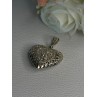 925 Sterling Silver Heart Pendant Length 1.40 Inch