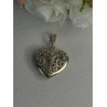 925 Sterling Silver Heart Pendant Length 1.40 Inch