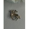Horse & Jockey Lucky Racing Race Charm Pendant 925 Sterling Silver Length 1 Inch