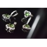 925 STERLING SILVER ALPANITE & CZ  JEWELRY SET TURKEY