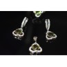 925 STERLING SILVER ALPANITE & CZ  JEWELRY SET TURKEY