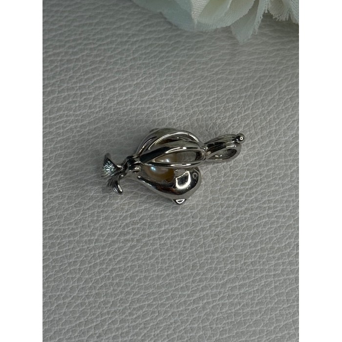 925 STERLING SILVER PEARL DOLPHINS PENDANT LENGTH 1 INCH