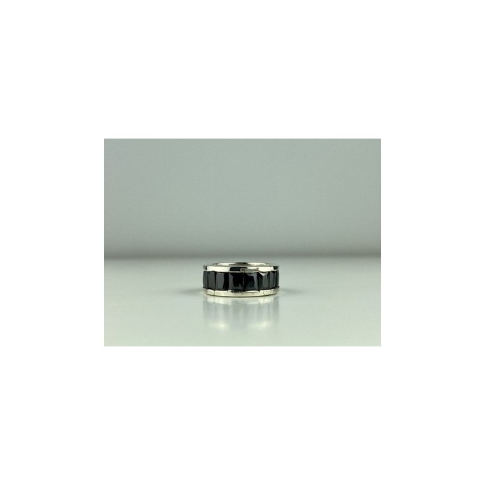 925 Sterling Silver Blue CZ Ring Size 7.5