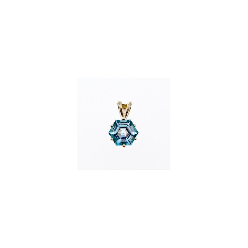 925 Sterling Silver Blue Topaz Pendant