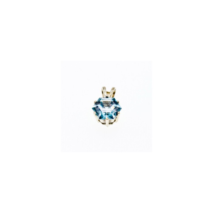 925 Sterling Silver Blue Topaz Pendant