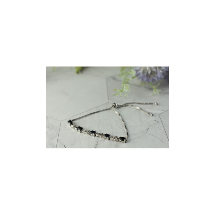 925 Sterling Silver Spinel Bracelet