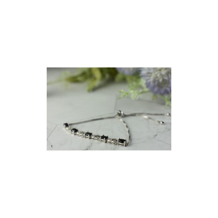 925 Sterling Silver Spinel Bracelet
