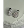 925 Sterling Silver Drop CZ Earrings Length 0.65 Inch