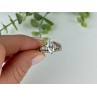 925 Sterling Silver Gold Plated CZ Ring Size 6.5