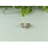 925 Sterling Silver Gold Plated CZ Ring Size 6.5