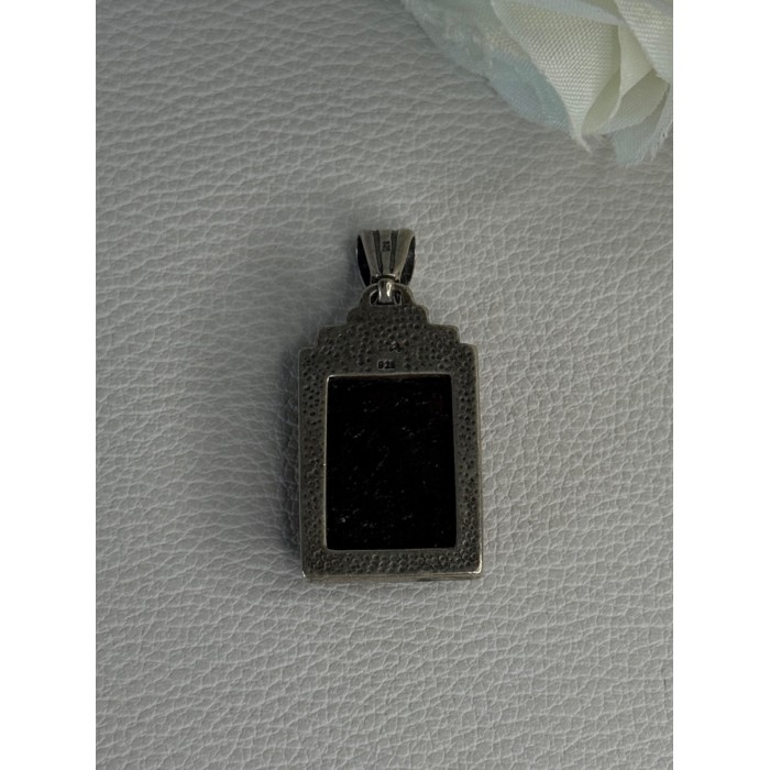 Vintage 925 Sterling Silver Amber Pendant Length 1.50 Inch