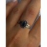 925 Sterling Silver Hematite Ring Size 8.5