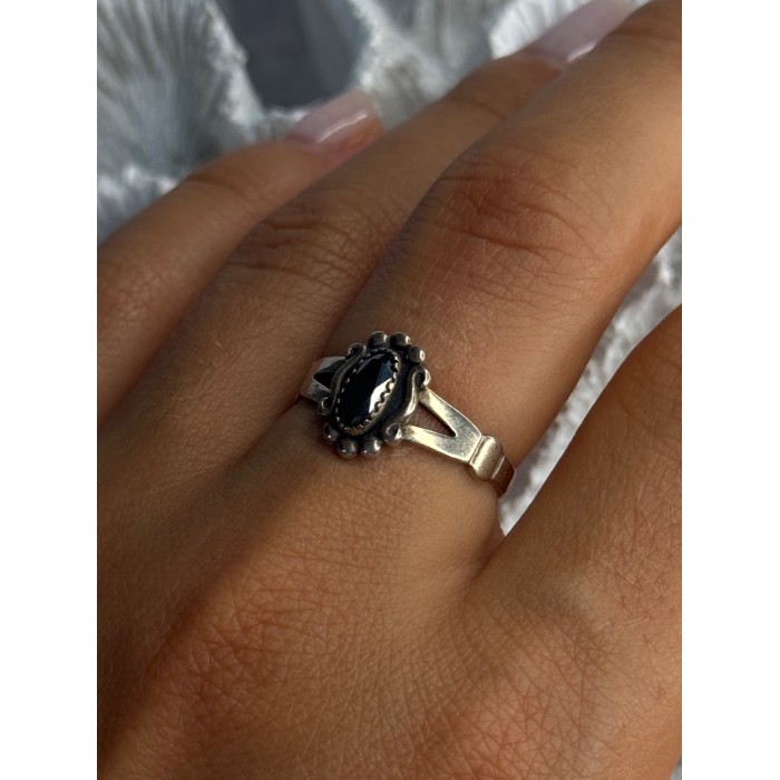 925 Sterling Silver Hematite Ring Size 8.5