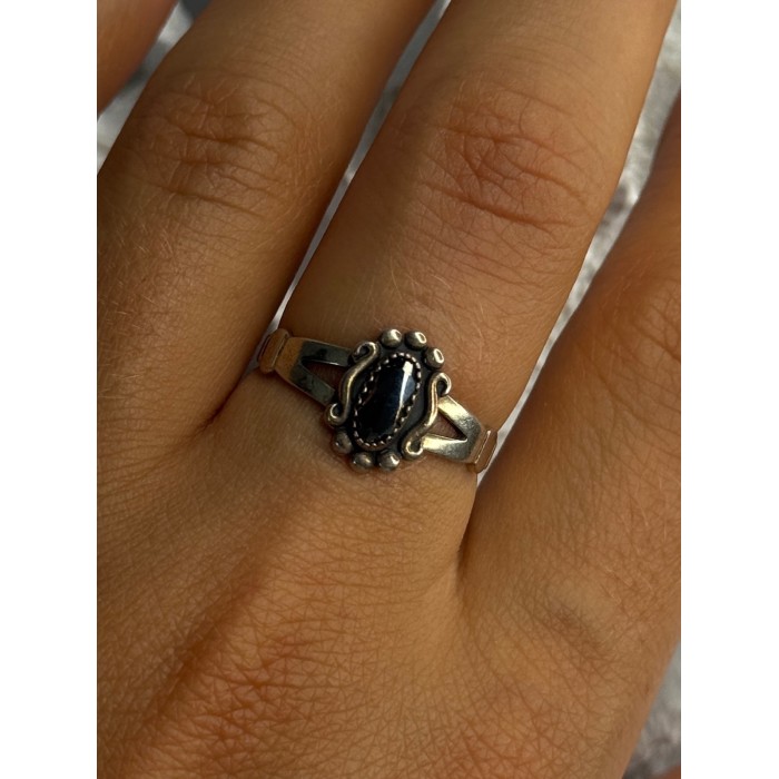 925 Sterling Silver Hematite Ring Size 8.5
