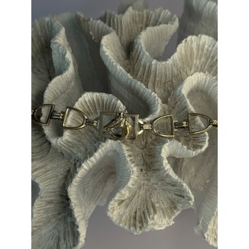 Vintage 925 Sterling Silver Horse Bracelet Length 7