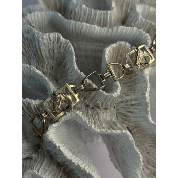 Vintage 925 Sterling Silver Horse Bracelet Length 7