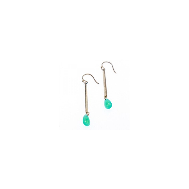 925 Sterling Silver Turquoise Agate Earrings