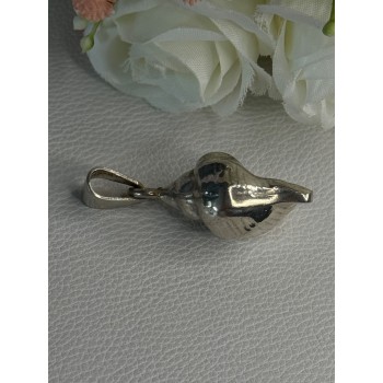 925 Sterling Silver Shell Pendant Length 1.80 Inch