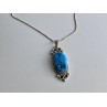 Vintage 925 Sterling Silver Turquoise Chain with Pendant