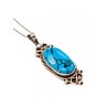 Vintage 925 Sterling Silver Turquoise Chain with Pendant