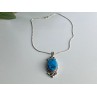 Vintage 925 Sterling Silver Turquoise Chain with Pendant