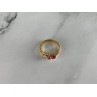 GOLD PLATED RING WITH MULTICOLOR CZ SIZE 6.5