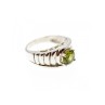 925 Sterling Silver Peridot Ring Size 7.5
