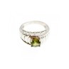 925 Sterling Silver Peridot Ring Size 7.5