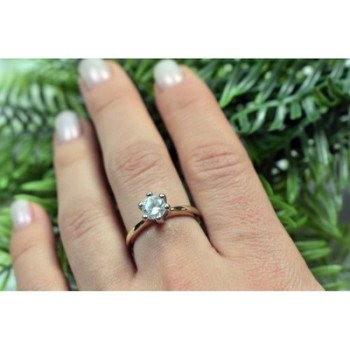 Gold Plated (18k) Ring With CZ Size 8