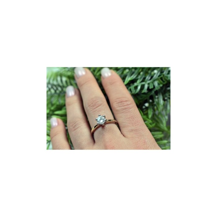 Gold Plated (18k) Ring With CZ Size 8