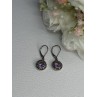 925 Sterling Silver Amethyst & Marcasite Earrings Length 1.12 Inch