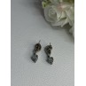 925 Sterling Silver Blue Topaz Heart Earrings Length 0.85 Inch