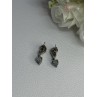 925 Sterling Silver Blue Topaz Heart Earrings Length 0.85 Inch