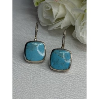 925 Sterling Silver Larimar Earrings Length 1.13 Inch