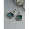 925 Sterling Silver Larimar Earrings Length 1.13 Inch