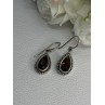 925 Sterling Silver Brown Tourmaline Earrings Length 1.30 Inch