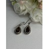 925 Sterling Silver Brown Tourmaline Earrings Length 1.30 Inch