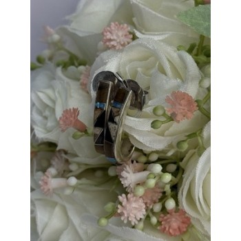 925 Sterling Silver Agate & Opal Earrings Length 0.95 Inch