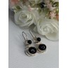 925 Sterling Silver Onyx Earrings Length 1.55 Inch