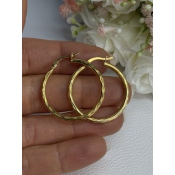 925 Sterling Silver Gold Plated Earrings Length 1.25 Inch