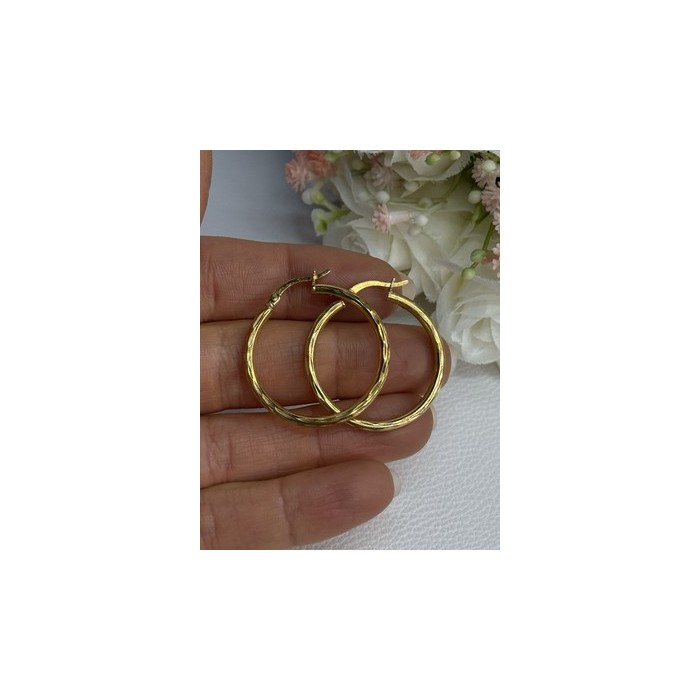 925 Sterling Silver Gold Plated Earrings Length 1.25 Inch
