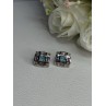 925 Sterling Silver Multicolor Spinel Earrings Length 0.46 Inch
