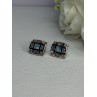 925 Sterling Silver Multicolor Spinel Earrings Length 0.46 Inch