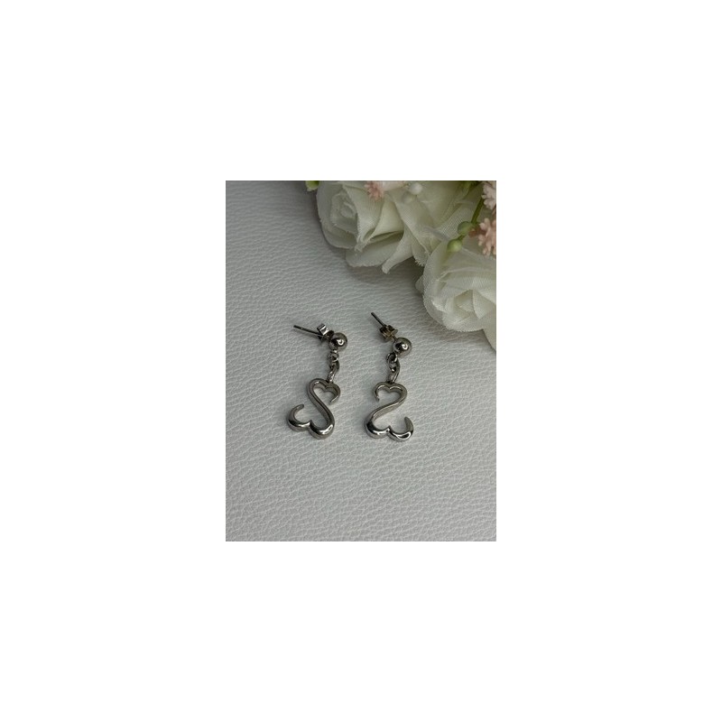 Beautiful 925 Sterling Silver Earrings Length 1.15 Inch