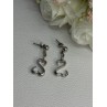 Beautiful 925 Sterling Silver Earrings Length 1.15 Inch