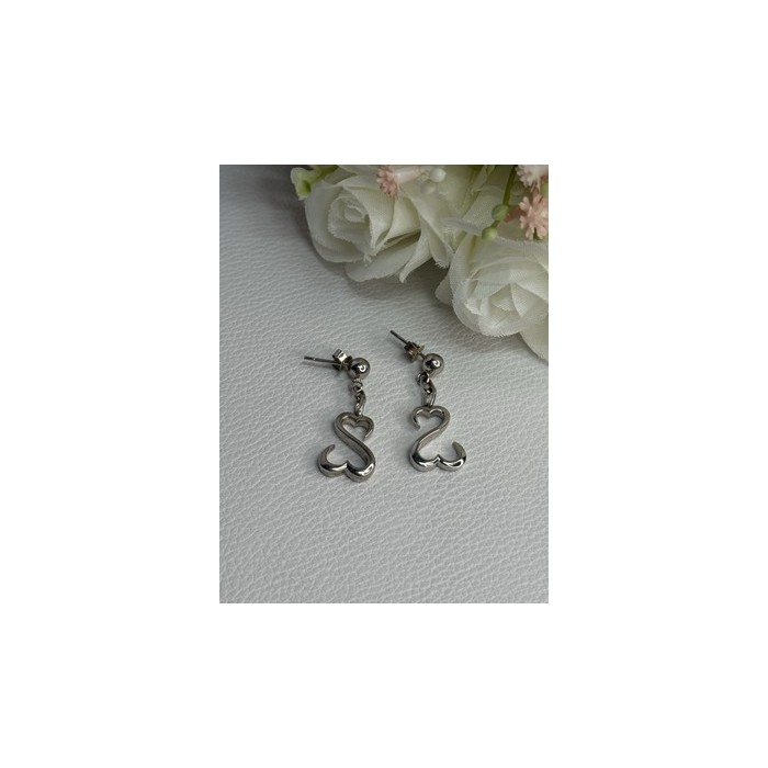Beautiful 925 Sterling Silver Earrings Length 1.15 Inch